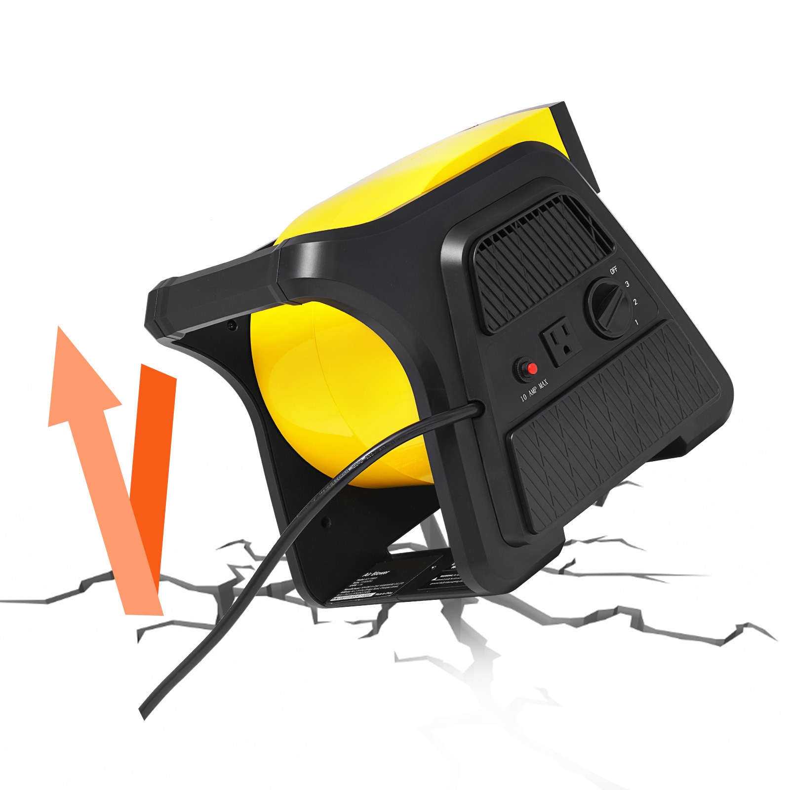 High Velocity Pivoting Utility Fan For Floor Drying And Cooling_voghion.com